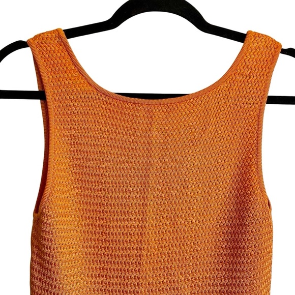 Salvatore Ferragamo Silk Knit Orange Tank Top Made in Italy - Picture 4 of 9